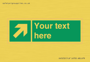 Custom Arrow Top Right Sign